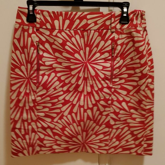 Talbots Beige & Orange  Skirt Size 6 - Picture 1 of 2